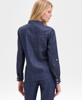 Women's Chambray Button-Front Work Shirt