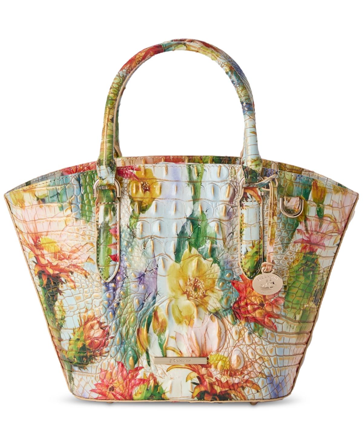 Jenny Medium Melbourne Leather Satchel - Succulent Bloom