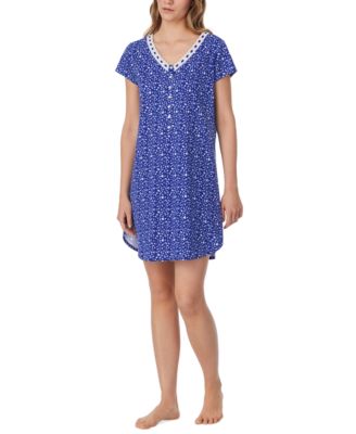 Women's Cotton Cap-Sleeve Nightshirt