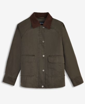 Women's Corduroy-Collar Barn Jacket, Exclusively at Macy's