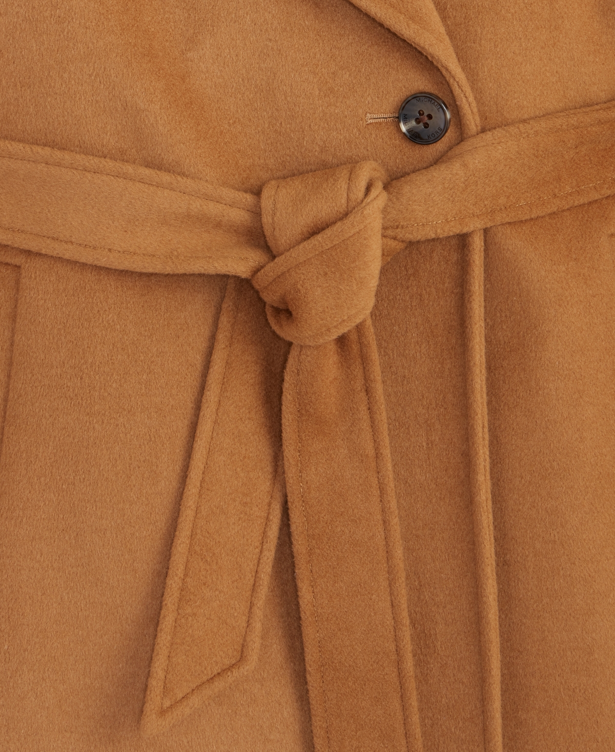 Michael Kors Michael  Petite Short Belted Wrap Coat, Exclusively At Macy's In Brown