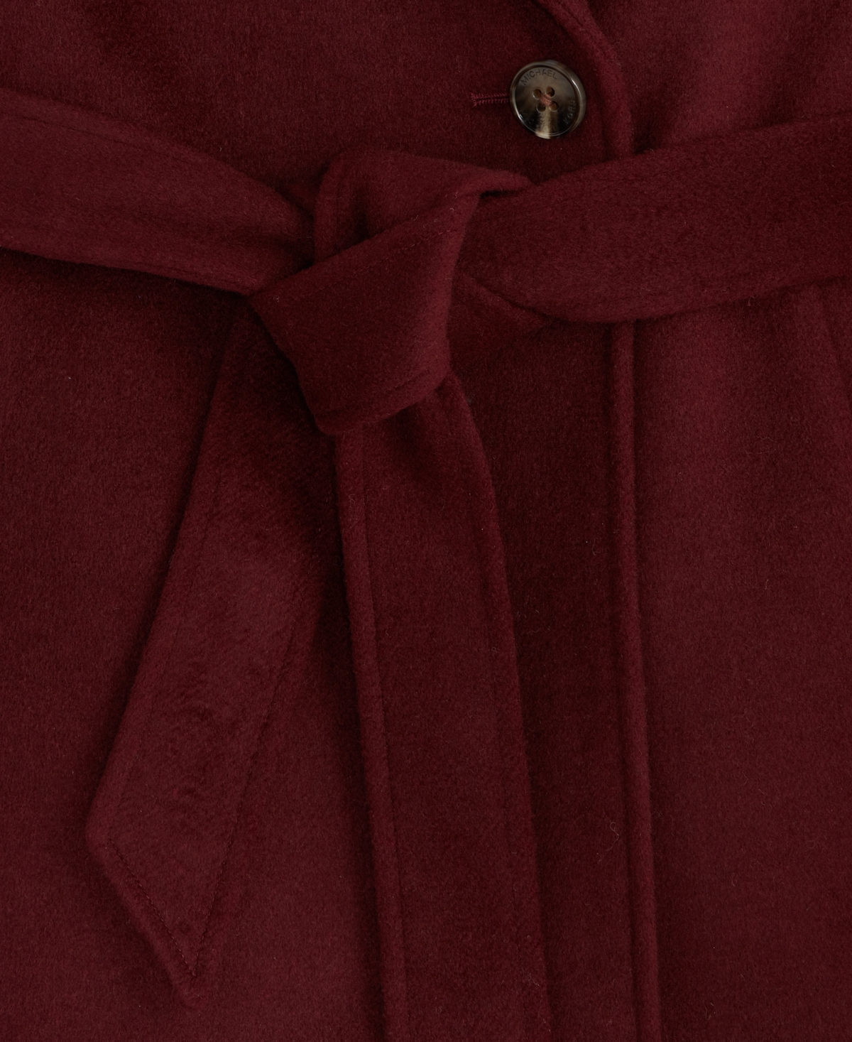 Michael Kors Michael  Women's Double-breasted Belted Wrap Coat, Exclusively At Macy's In Burgundy