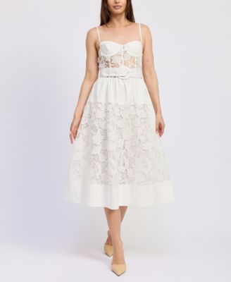 En Saison - Women's Marisol Cotton Eyelet Midi Dress