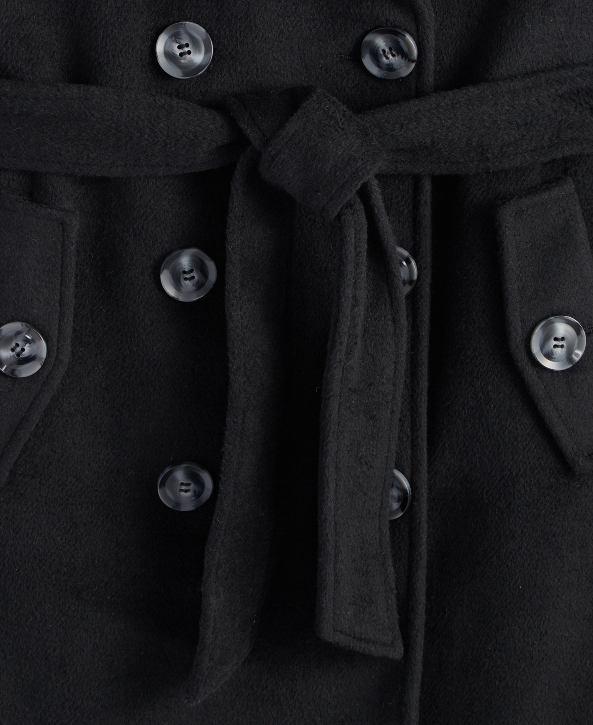Steve Madden Plus Size Double-breasted Belted Trench Coat In Black