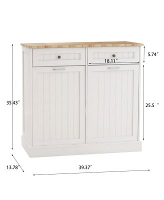 UV Sanitizer Trash Cabinet w/ Drawers