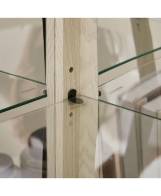 Streamdale Lighted Corner Curio Cabinet for Living Room