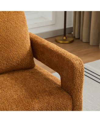 Modern Swivel Accent Chair with Open Back