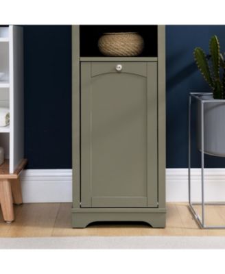 64" Multipurpose Storage Cabinet (w/ Laundry Hamper, Hidden Storage