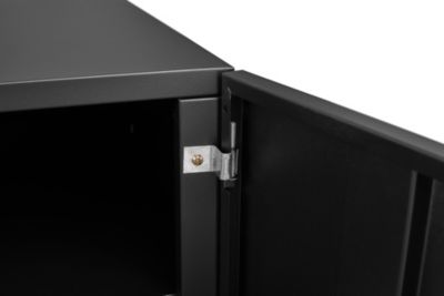 Streamdale 4-Wheel Metal Cabinet with Adjustable Shelves and Universal Wheels