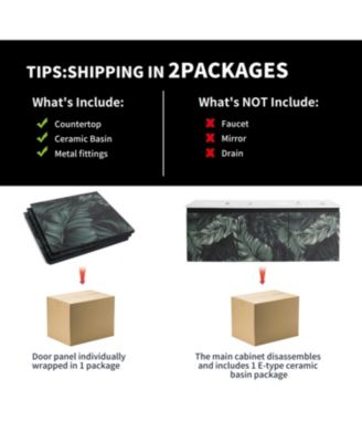 48'' Floating Wall-Mounted Bathroom Vanity & Soft-Close Cabinet Door, KD-Package