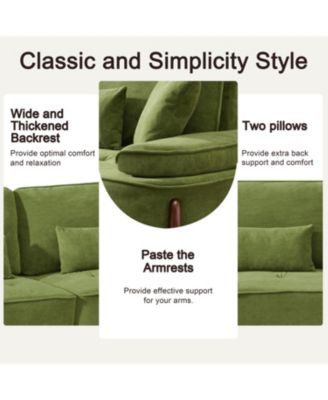 Streamdale Cozy Deep-Seated Sofa with Pillow (103")