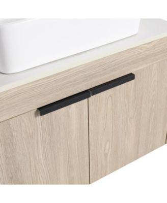 30" Modern Design Float Bathroom Vanity With Ceramic Basin Set