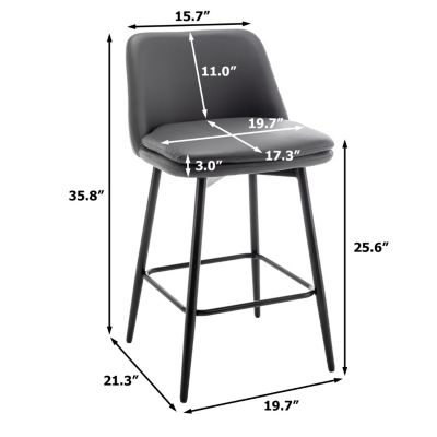  Modern Curved Back Counter Stools (Small