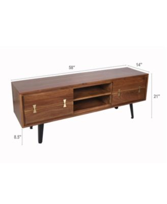 Streamdale 58x14x17.5" Asther Acacia Wood TV Cabinet