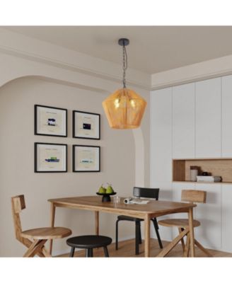 Boho Hemp Rope Pendant Light