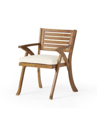 Streamdale Toulon Bistro Set Acacia Wood Dining Set With Cushions