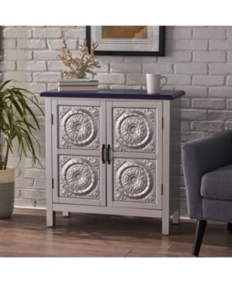 Elegant Firwood Cabinet With Carved Panels And Ample Storage