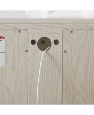 Antique Display Cabinet with Adjustable Shelves and Glass Doors, Vintage Showcase