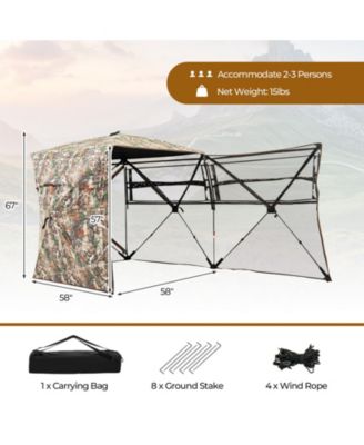 360&amp;#xB0; One Way See Through Hunting Blind Ground Blind with Portable Carrying Bag