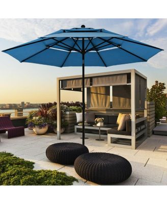 10 Feet 3 Tier Outdoor Patio Umbrella with Double Vented