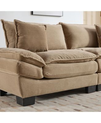 Corduroy Sofa Sleeper Couch with Pillows