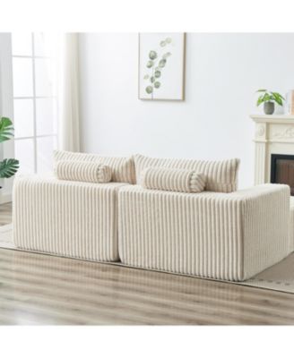 Streamdale Oversized Cloud Plush Lounger with Removable Footstools