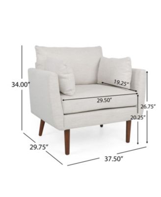 Streamdale Modern Club Chair with Sophisticated Style and Walnut Wood Finish