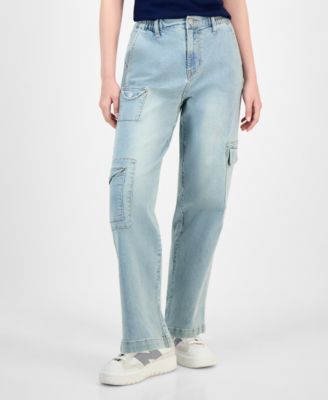 Juniors' Super High-Rise Cargo Skater Jeans
