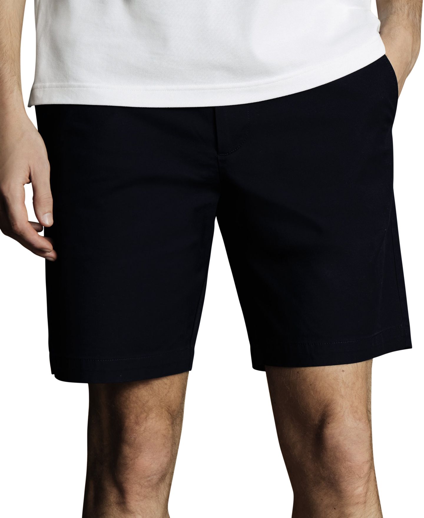 Мужские шорты Charles Tyrwhitt Slim-Fit Stretch 9" Shorts, цвет: Тёмный тёмно-синий — фото 1