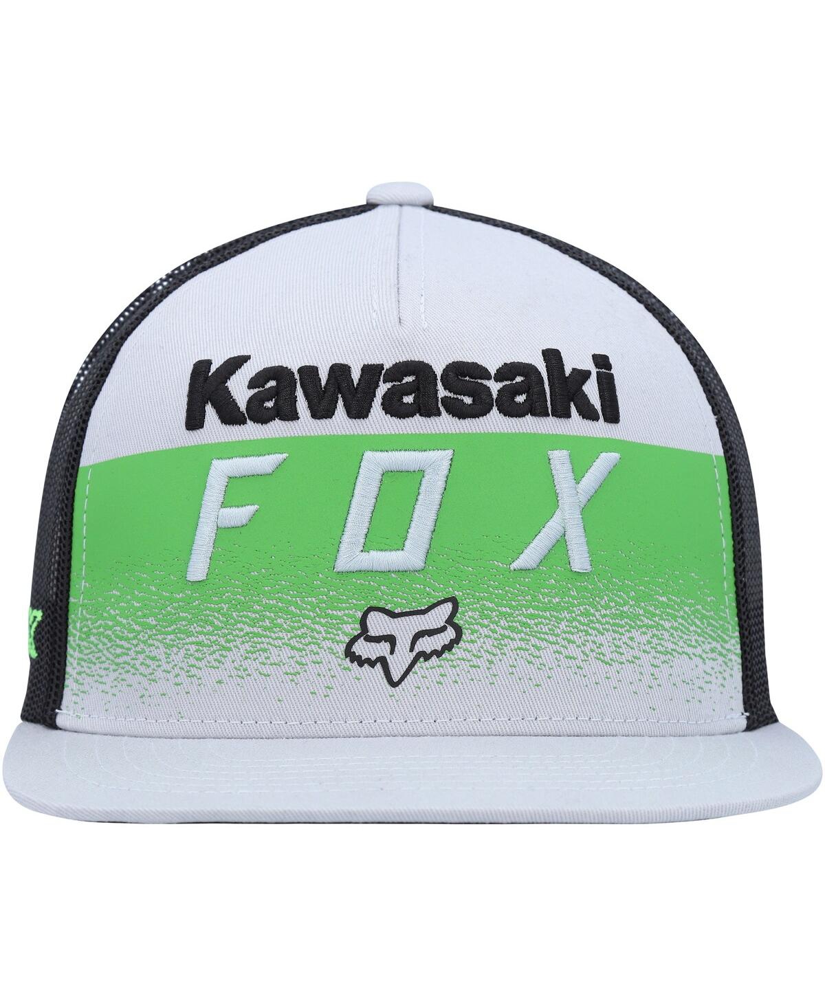 FOX X KAWASAKI MEN'S GRAY/BLACK SNAPBACK HAT 