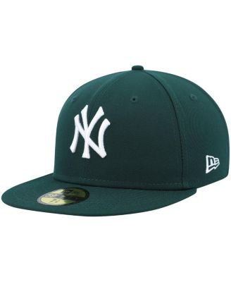 New Era - Men's Green New York Yankees White Logo 59FIFTY Fitted Hat