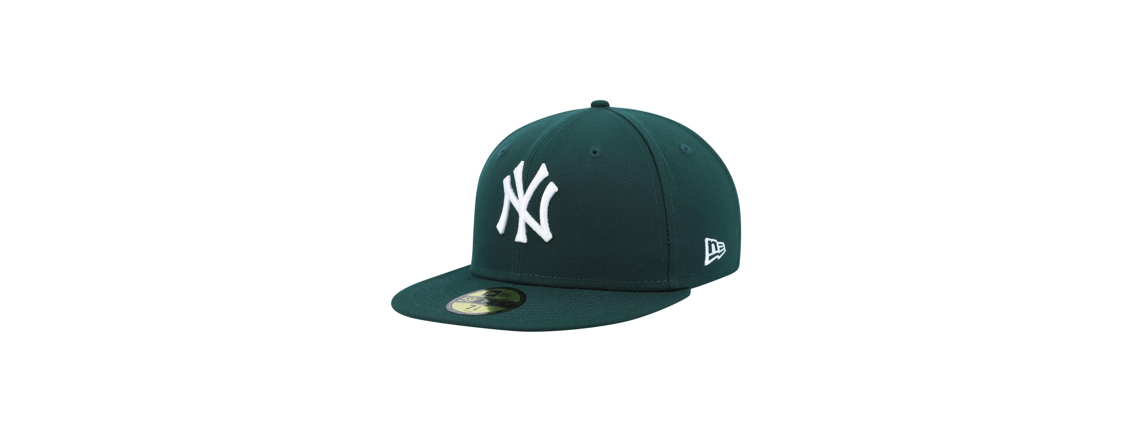 New Era Men's Green York Yankees White Logo 59FIFTY Fitted Hat