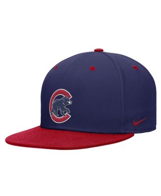 Nike - Men's Blue/Red Chicago Cubs True Primetime Two-Tone Performance Fitted Hat
