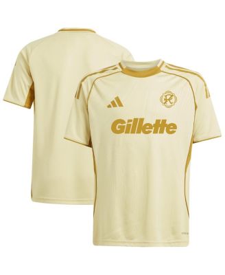 adidas - Big Boys and Girls Tan New England Revolution 2025 One Planet Pre-Match Top
