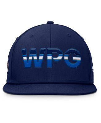 Men's Navy Winnipeg Jets Authentic Pro Rink Snapback Hat