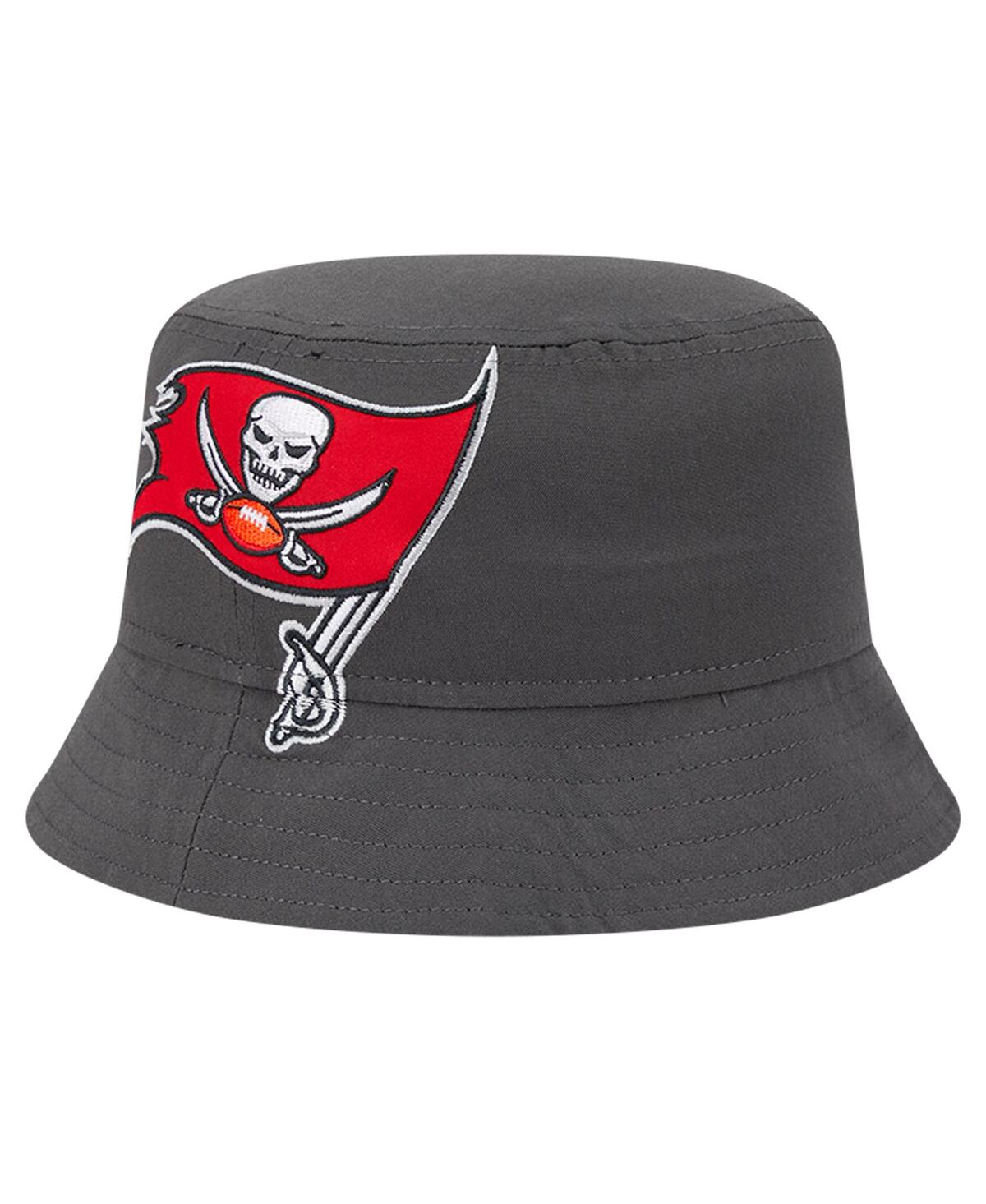 Shop New Era Men's Pewter Tampa Bay Buccaneers Helmet Bucket Hat