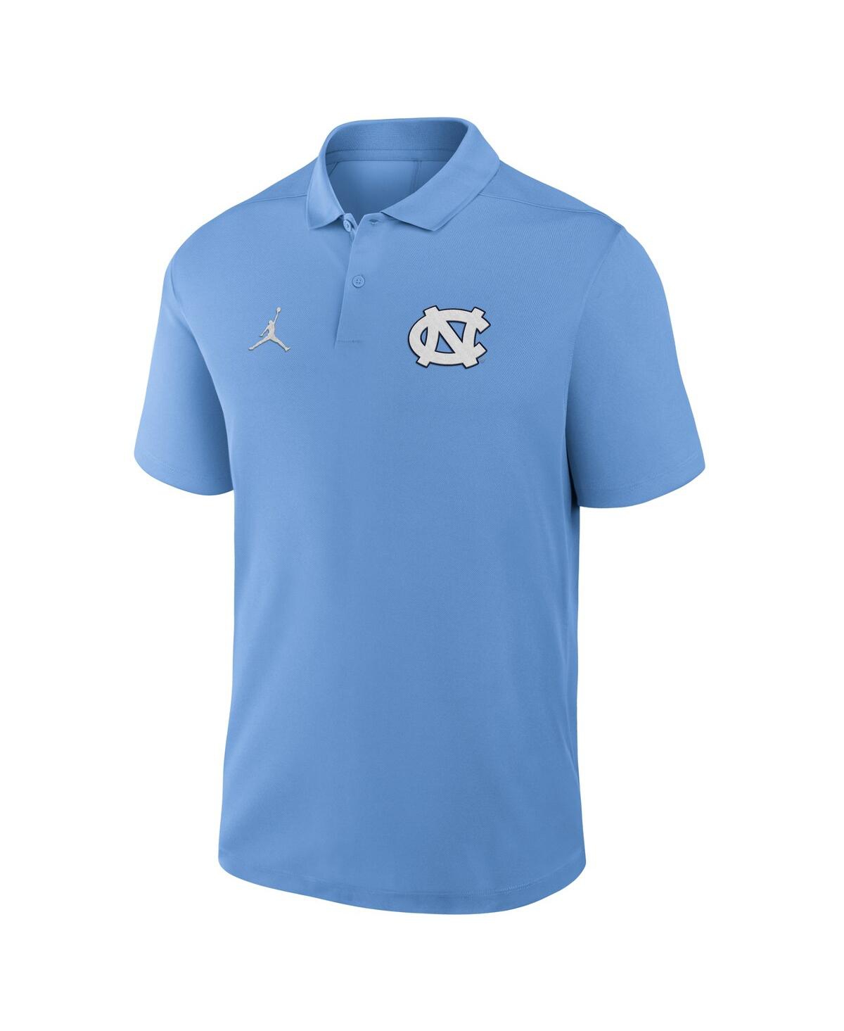 JORDAN MEN'S CAROLINA BLUE NORTH CAROLINA TAR HEELS PRIMETIME VICTORY PRIMARY LOGO PERFORMANCE POLO SHIRT 