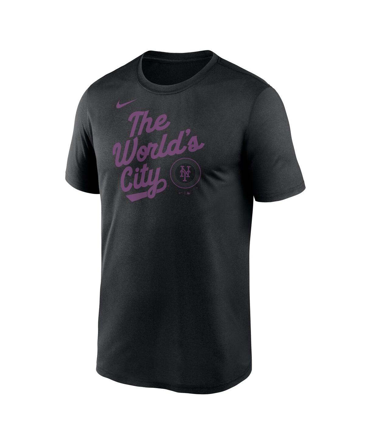 Nike Men's Black New York Mets 2025 City Connect Team Phrase Script Legend Performance T-shirt In Black
