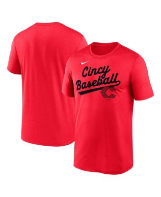 Nike - Men's Red Cincinnati Reds 2025 City Connect Team Phrase Script Legend Performance T-Shirt