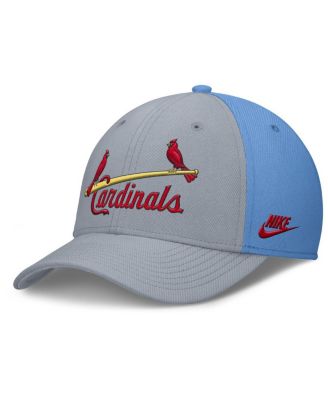 Nike - Men's Gray/Light Blue St. Louis Cardinals Rise Swoosh Performance Flex Hat