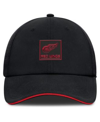 Men's Black Detroit Red Wings Driver Adjustable Hat