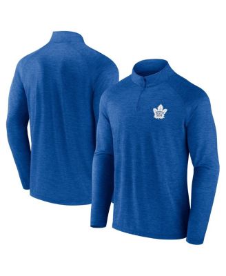 Logo Athletic - Men's Blue Toronto Maple Leaf's Head-to-Head Raglan Quarter-Zip Sweatshirt