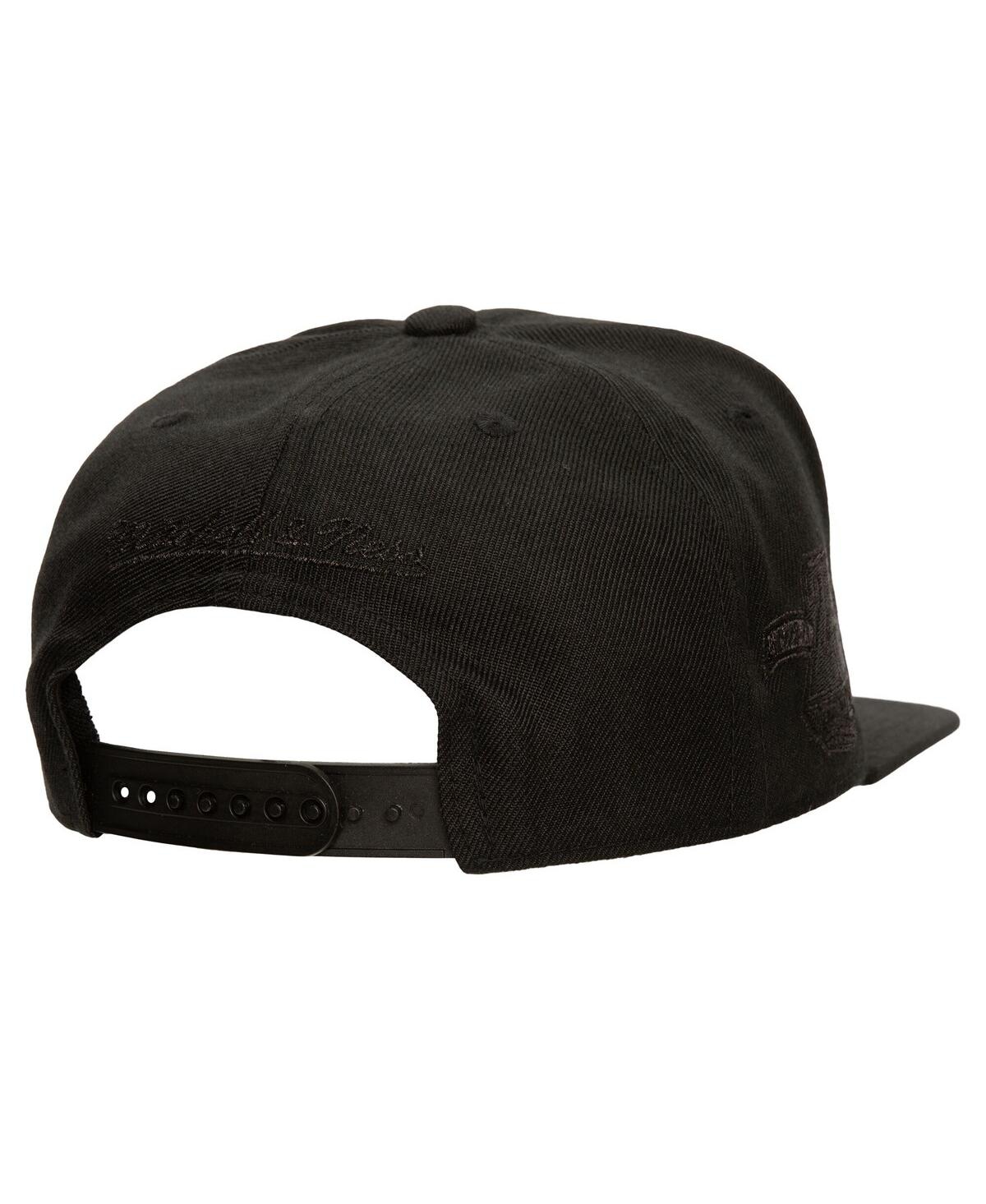 Mitchell & Ness Men's Black New York Islanders Soul Strike Cultivated Pearl Tonal Snapback Hat