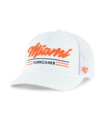 '47 Brand - Men's White Miami Hurricanes Garner Rope Trucker Adjustable Hat