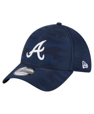 New Era - Men's Navy Atlanta Braves Subtle Camo 39THIRTY Flex Hat