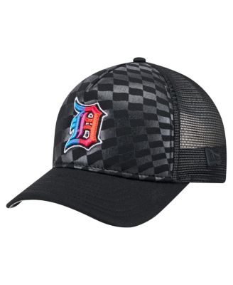 New Era - Men's Black Detroit Tigers Gradient 9FORTY A-Frame M-Crown Trucker Adjustable Hat