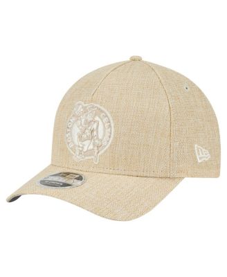 New Era - Men's Tan Boston Celtics Injection Woven A-Frame 9FORTY Adjustable Hat