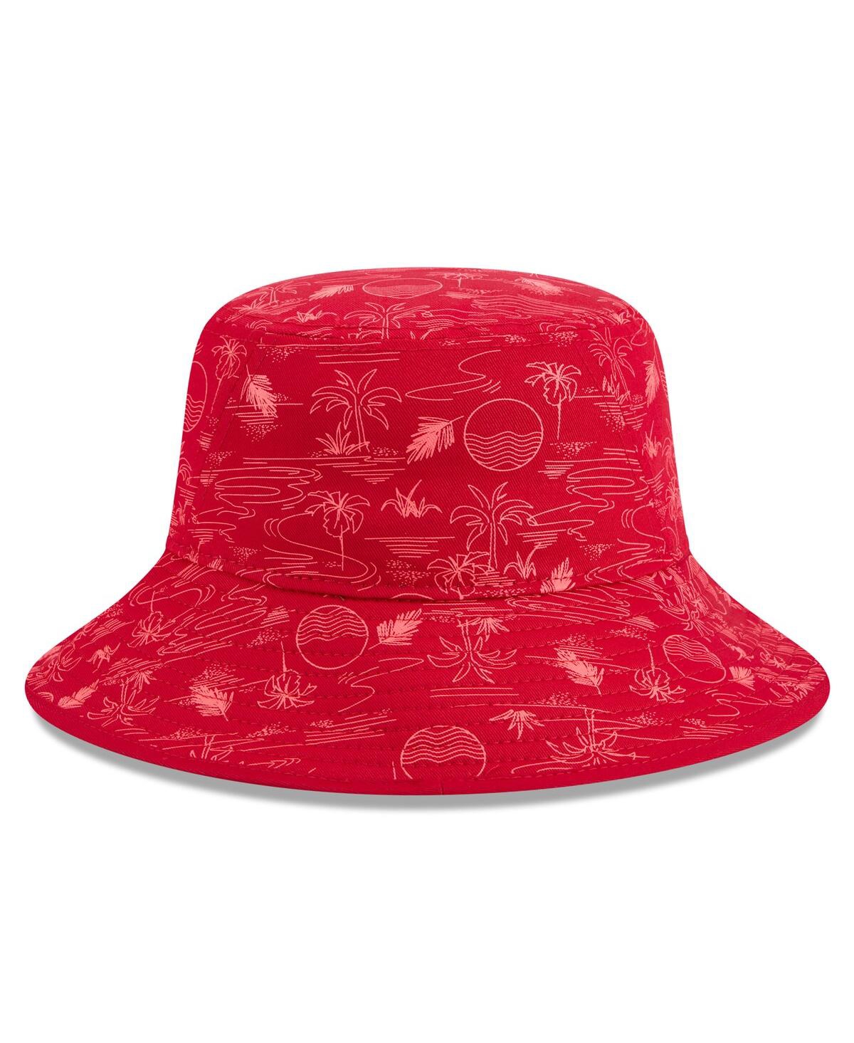 NEW ERA MEN'S RED WASHINGTON NATIONALS 2025 SPRING TRAINING ALL OVER PRINT BUCKET HAT 