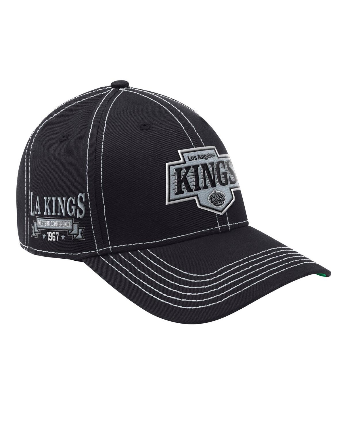 Men's Black Los Angeles Kings Sphere Ii Curved Starfit Adjustable Hat - Black
