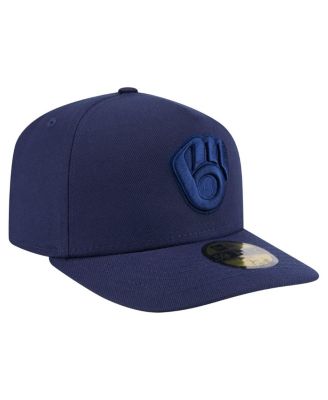 Men's Navy Milwaukee Brewers Color Pack A-Frame 59FIFTY Fitted Hat